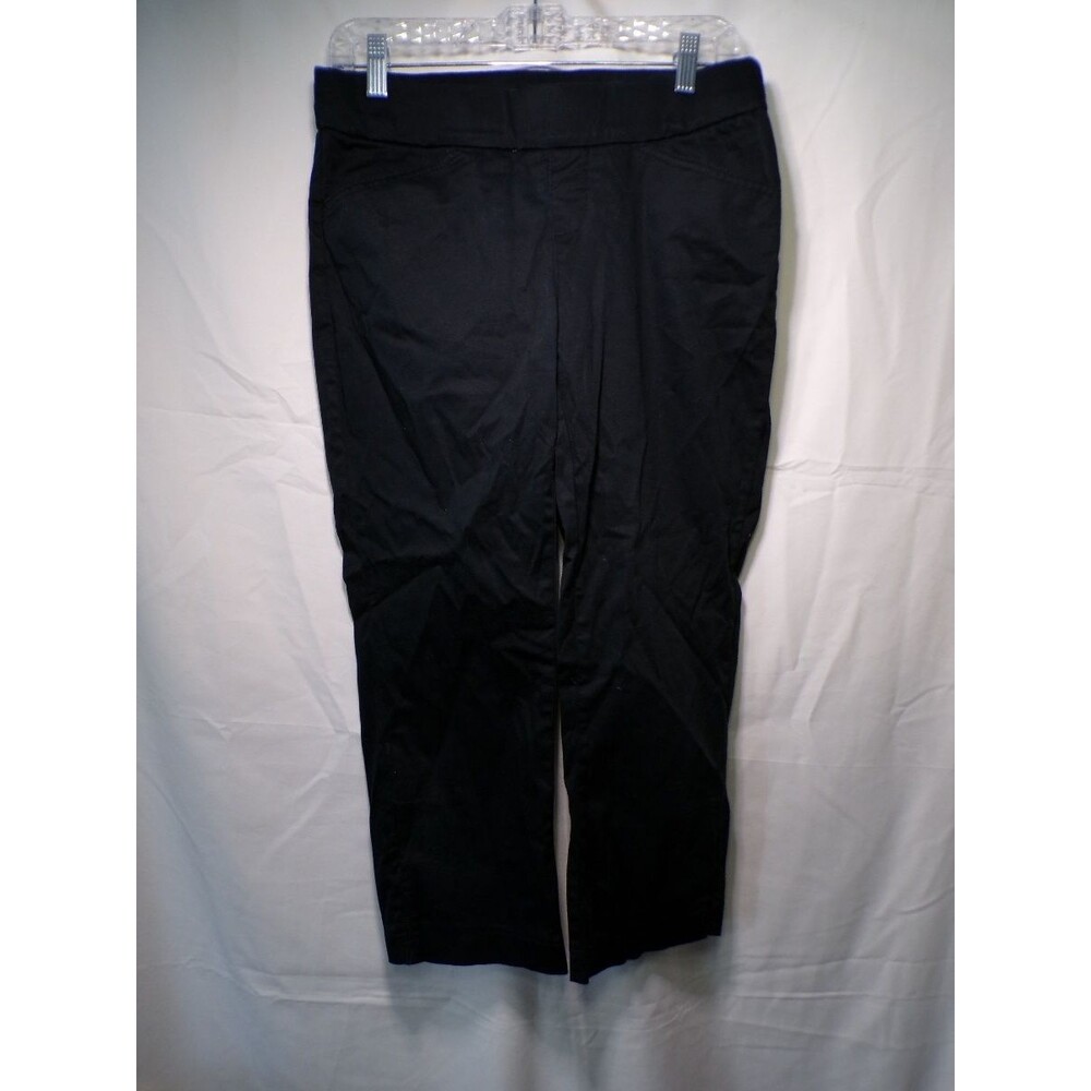 Lee StyleUp Women's Black Pull On Capri Pants 4 Medium Cotton Stretch